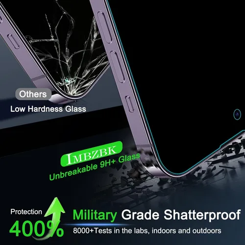 Miniatura 4 de IMBZBK [Eliminación automática de polvo] Paquete de 3 protectores de pantalla de privacidad para iPhone 14 Pro Max anti espía accesorios privados