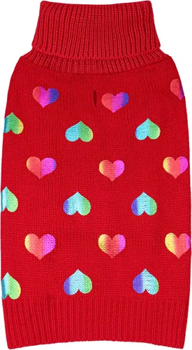 Miniatura 9 de KYEESE - Suéter de Navidad para perros con diseño de renos para perros pequeños, ropa a cuadros de búfalo rojo con agujero para la correa para días