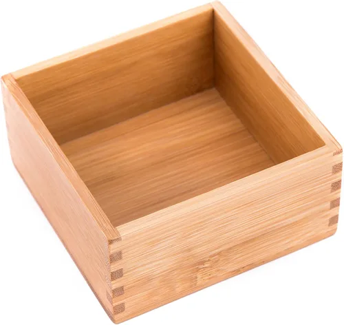 Miniatura 9 de Caja organizadora de bambú para guardar ropa y joyas Caddy Cajas organizadoras cuadradas Cajas de almacenamiento de madera para snacks y nueces