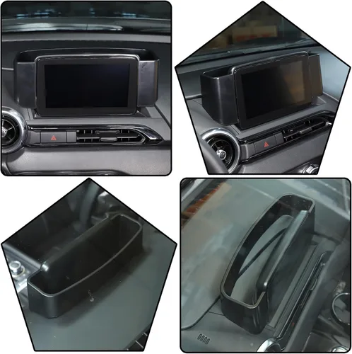 Miniatura 4 de HAPPYHORSE Caja de almacenamiento para consola central compatible con Mazda MX-5 2016-2023, organizador de bandeja de almacenamiento trasera