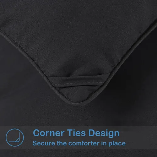 Miniatura 5 de MAPLE DOWN Edredón Suave Tamaño King Inserto de Edredón - Edredón Alternativo de Plumón con Pestañas en las Esquinas - Ligero Esponjoso Transpirable