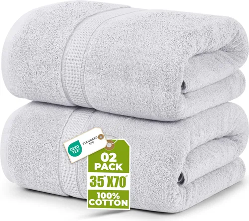 Miniatura 53 de Utopia Towels - Toalla de baño gigante, 2 unidades, 17.69 oz/yd2 (600 gsm), 100% algodón hilado en anillo, altamente absorbentes y de secado rápido