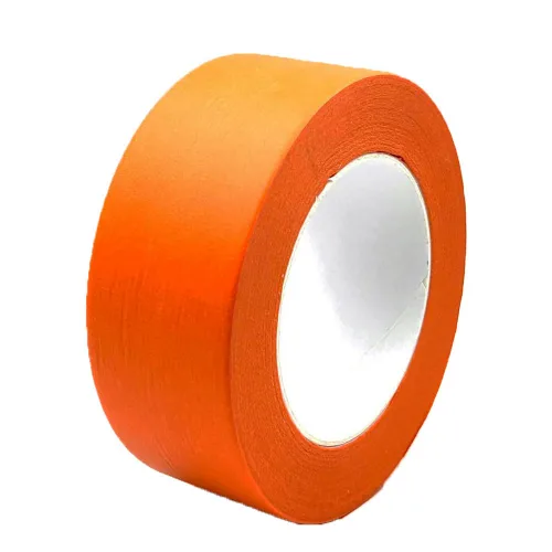 Miniatura 14 de Paquete de 2 Cintas Naranjas para Pintores de 1 pulgada de Ancho, Cinta de Enmascarar de 1 pulgada X 55 Yardas X 2 Rollos, Cinta de Papel Naranja