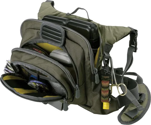 Miniatura 3 de Allen Company Fall River Fly Fishing Chest Pack - Fits up to 6 Tackle/Fly Boxes and Other Accessories - Olive Verde oliva