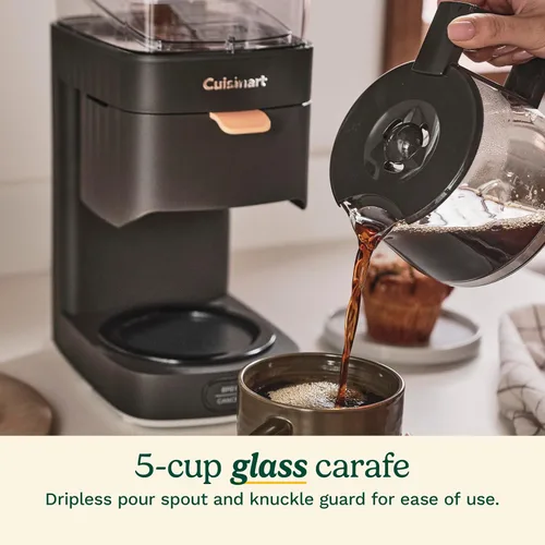 Miniatura 4 de Cuisinart Soho - Cafetera de 5 tazas, 800 vatios, color negro, DCC-5BK