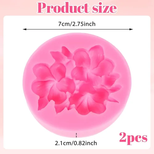 Miniatura 2 de 2 moldes de silicona de flores 3D lindo molde de vela de resina de plumeria molde de silicona para hacer velas, fondant chocolate pastel decoración