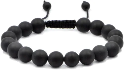 Miniatura 15 de AD Beads - Pulseras de gemas naturales de 0.39 pulgadas, cristales de sanación, macramé ajustable de 7 a 9 pulgadas