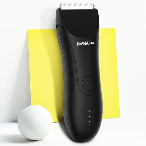 LANMODA® Recortadora de cuerpo para hombres, recortadora eléctrica de ingle masculina y afeitadora de pelotas, bikini con indicador LED, recortadora