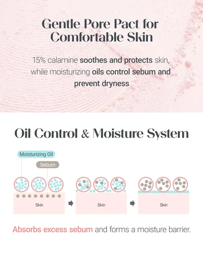 Miniatura 6 de THESAEM Saemmul Perfect Pore Pink Pact - Polvo facial de control de sebo con 15% de calamina para piel sensible grasa - Sistema de control