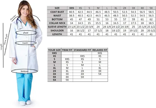 Miniatura 3 de Natural Uniforms Abrigo de laboratorio para mujer de 41 pulgadas