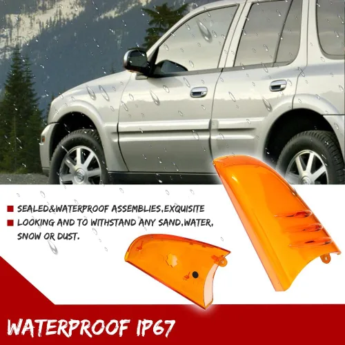 Miniatura 3 de Para Buick Rainier 2004-2007, Chevrolet Trailblazer GMC Envoy 2002-2009 y Oldsmobile Bravada 2002-2004 Lente ámbar Espejo lateral Luces