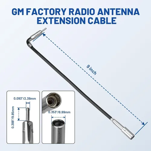 Miniatura 3 de Anina Extensión de Antena FM/AM de Fábrica de Automóvil de 9 pulgadas para Radio de Fábrica para GMC 1993-2006, Chevrolet 1988-2012, Pontiac