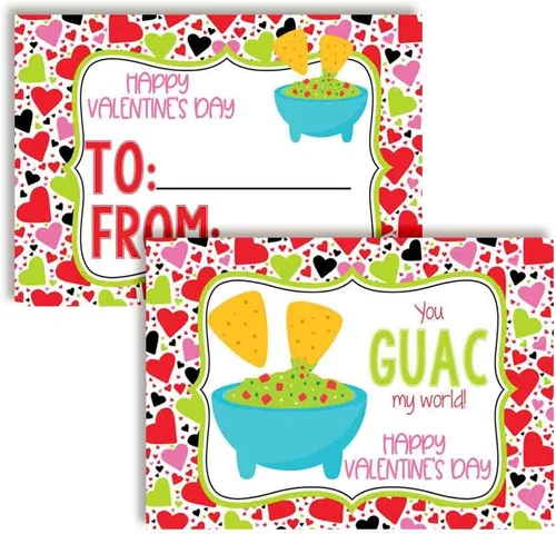 Miniatura 12 de AmandaCreation - Tarjetas para el día de San Valentín con chispas de chocolate con chispas de chocolate para regalar a amigos y compañeros de clase