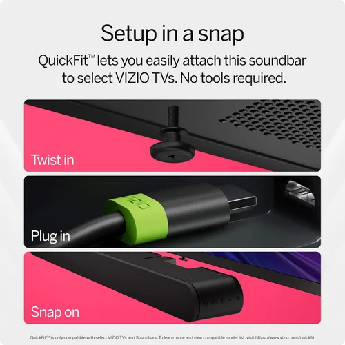 Miniatura 7 de VIZIO Barra de sonido todo en uno SE con Dolby Atmos y DTS:X, altavoz Bluetooth, compatible con QuickFit™ - SV210Y-08 (nuevo, modelo 2024)