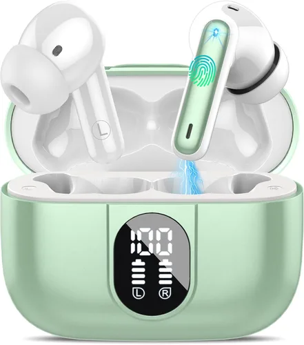 Auriculares inalámbricos, auriculares Bluetooth 2025 5.3 HiFi estéreo, auriculares intraurales de 40 horas de reproducción, auriculares Bluetooth