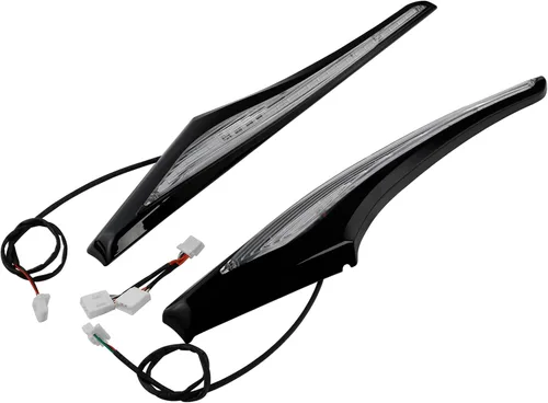 TCT-MOTORPARTS Alforjas Accent Swoop - Luz LED para Honda Goldwing GL1800 F6B 2013-2017 Negro+préstamo claro
