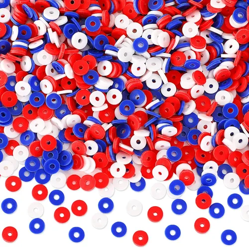 Miniatura 9 de Augshy 4200 cuentas de arcilla de Halloween Heishi planas, redondas, espaciadoras de polímero para hacer joyas, collares, pulseras y aretes