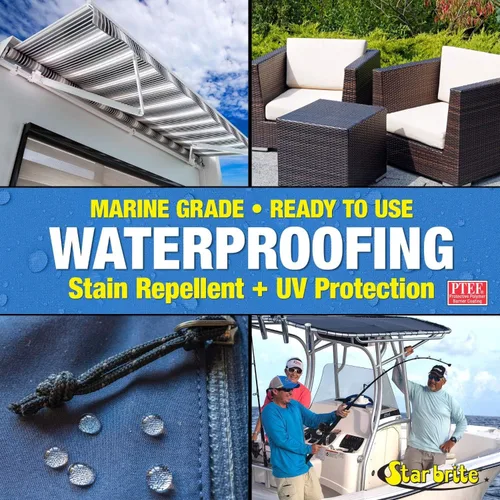 Miniatura 4 de STAR BRITE Spray impermeabilizante, impermeable, repelente de manchas + protección UV, 64 onzas (081964) y sellador Gear AID Seam Grip FC de secado