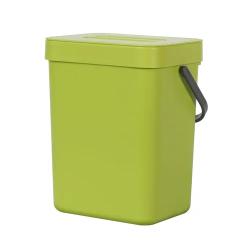 EKO Puro Mini bote de basura para cocina montado en la pared con tapa, contenedor de residuos de alimentos, 0.79 galones / 3 litros (verde)