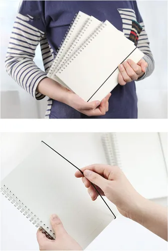 Miniatura 3 de Yansanido - Cuaderno de notas en espiral (A5), 160 páginas (80 hojas), 100 gr/m² / 3.53 oz/m² de papel de puntos, con tapa dura de plástico
