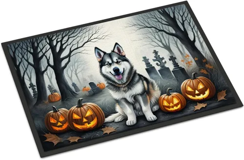 Miniatura 64 de Caroline's Treasures DAC2011MAT - Felpudo de Halloween espeluznante con diseño de Beagle, de 18 x 27 pulgadas, para interiores y exteriores