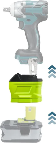 Miniatura 2 de ZDTZ Adaptador de batería para Ryobi 18V a para Makita BL18 Batería, para Ryobi 18V Batería P107 P108 Convertir para Makita 18 V Herramientas