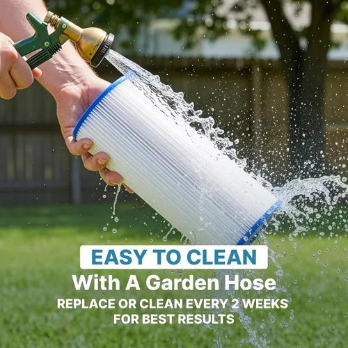 Miniatura 5 de Bestway - Cartucho de filtro de piscina tipo III A/C para bomba de 530 a 1500 GPH, cartucho de repuesto para filtro de papel para piscina sobre