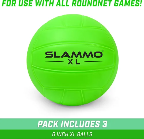 Miniatura 3 de GoSports Slammo - Juego de 3 bolas de repuesto oficiales, funciona para todos los juegos de red redonda, elige entre tamaño de competencia o bolas XL