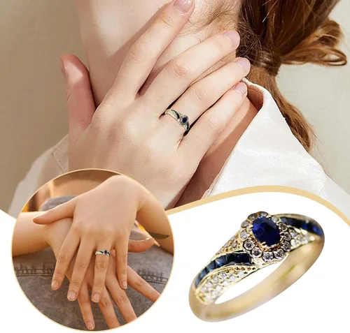 Miniatura 5 de Alianzas de compromiso de boda para mujer, anillo de aleación para hombre, regalo de cumpleaños de Navidad