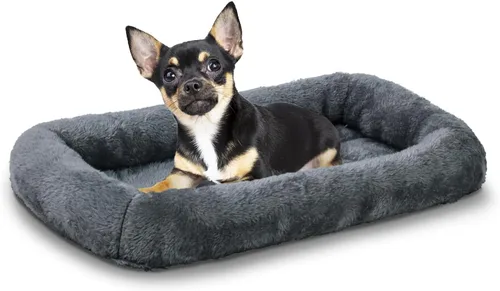Patas Lague Cama Bolster para Perros Extra Pequeños 16''x12'', Cama Sofá de Espuma Suave y Cálida para Mascotas, Alfombrilla para Jaula de Gris