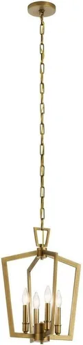 Kichler Lighting Abbotswell - Colgante de 4 lámparas (19 pulgadas, latón natural)