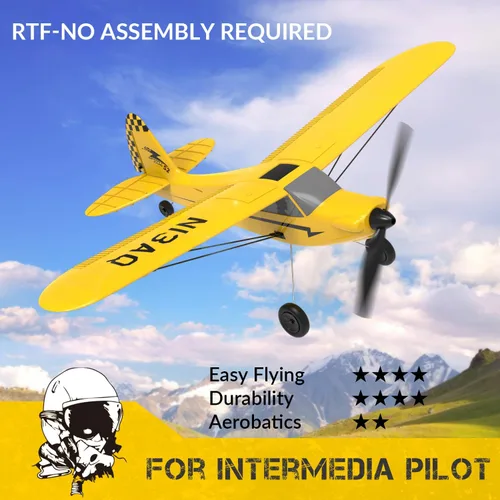 Miniatura 7 de volantexrc Avión RC Trainer Sport Cub 3CH Avión de control remoto con protector de utilería, estabilizador de giroscopio de 6 ejes y 3 modos