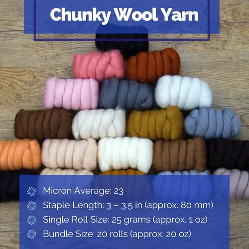 Miniatura 3 de Revolution Fibers Paquete variado de lana merino mixta Lana perfecta para hilar, fieltro de aguja, fieltro húmedo, tejido y manualidades