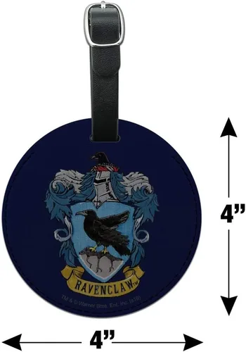 Miniatura 6 de Harry Potter Ravenclaw - Placa de identificación de piel redonda con escudo pintado