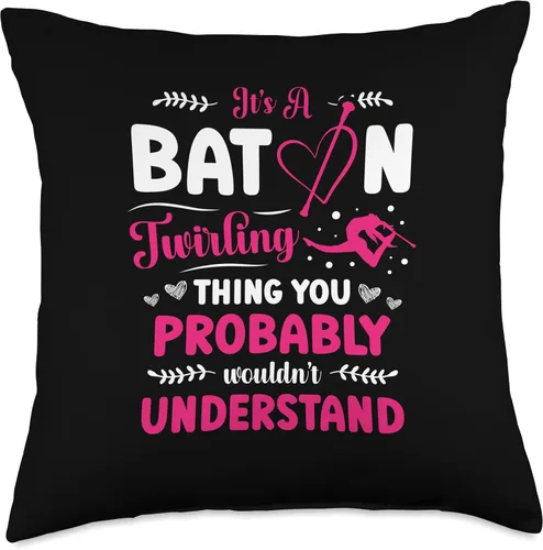 Miniatura 4 de Baton Twirling Gift For Women Majorette It's A Baton Twirling Thing You Probably Don't Understand, 16 x 16 pulgadas, multicolor