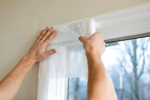Miniatura 5 de Duck Kit de aislamiento de ventanas de marca – Kit de sellado de invierno para hasta 10 ventanas – Película retráctil enrollada se corta a medida