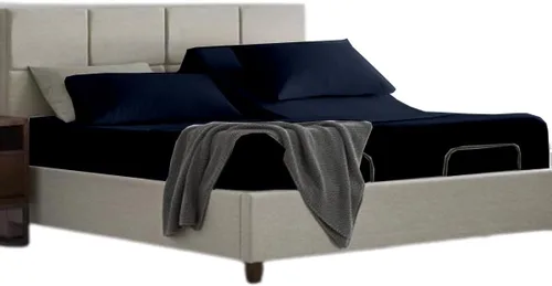 Miniatura 22 de Sábana bajera flexible de tamaño King para cama de número de sueño, 1 pieza, sábana bajera de media división tamaño King – Desglose de 34 pulgadas