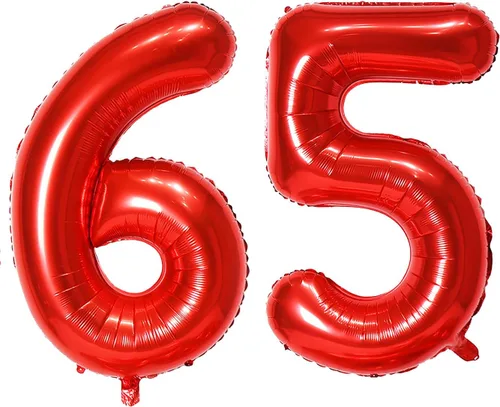 Miniatura 40 de Globo de helio rojo del número 10 de 40 pulgadas, autosellado para decoración de fiesta de cumpleaños y decoración de fiesta de aniversario (rojo 10)