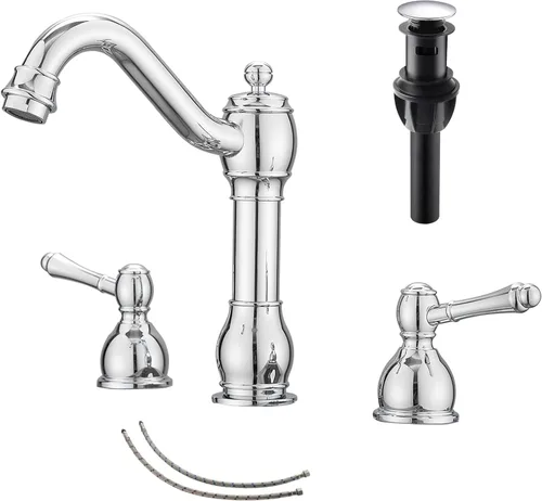 Miniatura 29 de Grifo giratorio de 360 ° con un solo orificio para lavabo de baño, desagüe desplegable a juego sin desbordamiento, bronce aceitado Bronce frotado
