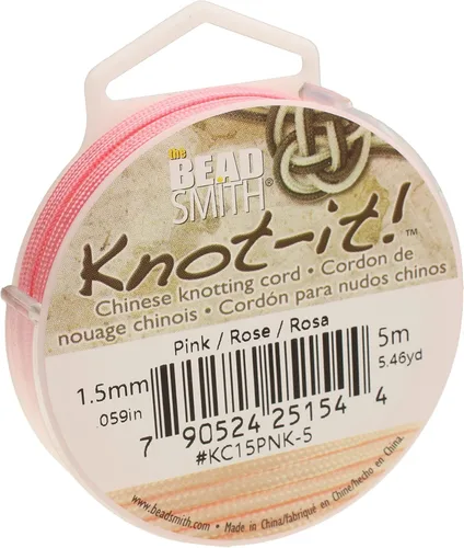 Miniatura 14 de The Beadsmith Knot-it - Cordón de nailon chino, color Siam oscuro, 0.031 in de diámetro, carrete de 49.2 ft