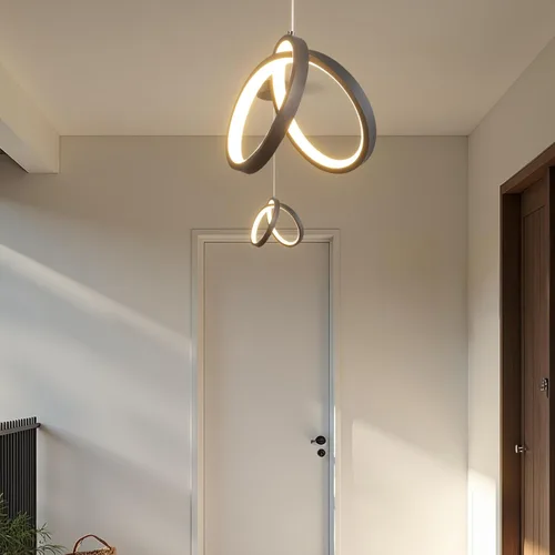 Miniatura 5 de Iluminación colgante moderna de isla, con control remoto regulable y aplicación de lámpara Samrt, lámpara de techo negra colgante ajustable