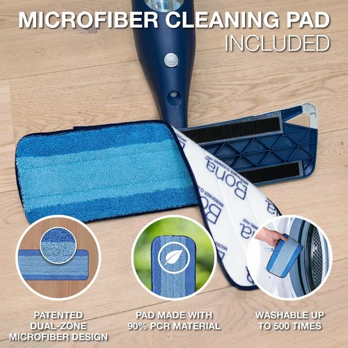 Miniatura 4 de Bona El paquete de 3 almohadillas de microfibra incluye almohadilla de limpieza para polvo, limpieza y limpieza profunda, para suelos de madera dura