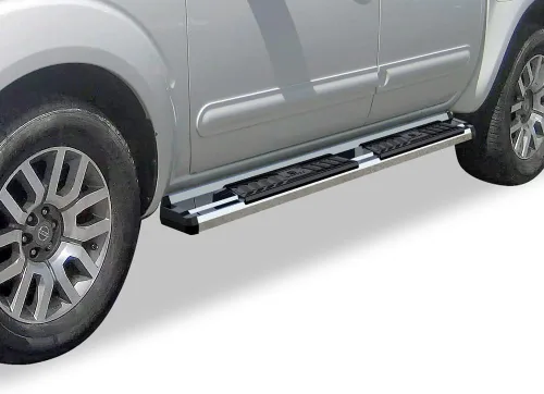Miniatura 4 de APS Estribos de barras Nerf cromadas estilo OE compatibles con Nissan Frontier 2005-2024 Crew Cab