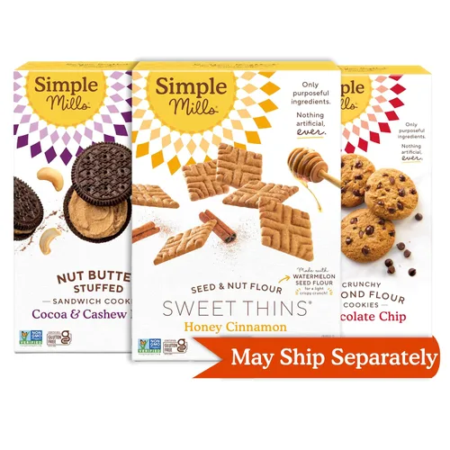 Miniatura 11 de Simple Mills Sweet Thins Cookies, harina de semillas y nueces, miel y canela, sin gluten, apto para paleo, aperitivos saludables, 4.25 onzas