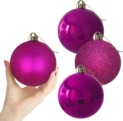 Miniatura 178 de Bolas de Navidad Grandes de 3.2" en Azul Bebé - Adornos para Árbol de Navidad, Bolas Colgantes Inastillables para Cumpleaños, Halloween, Boda