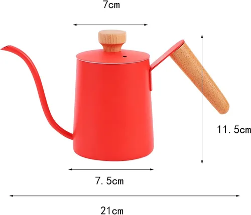 Miniatura 3 de KLKCMS Hervidor de café de goteo, hervidor de cuello de cisne estrecho, tetera para verter sobre el café, tetera para el hogar, al aire libre