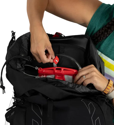 Miniatura 10 de Osprey Tempest 44L Mochila ligera de senderismo para mujer, mochila para viajes y campamento, pampa roja/gris carbón, M/L Pampas rojas/Gris carbón