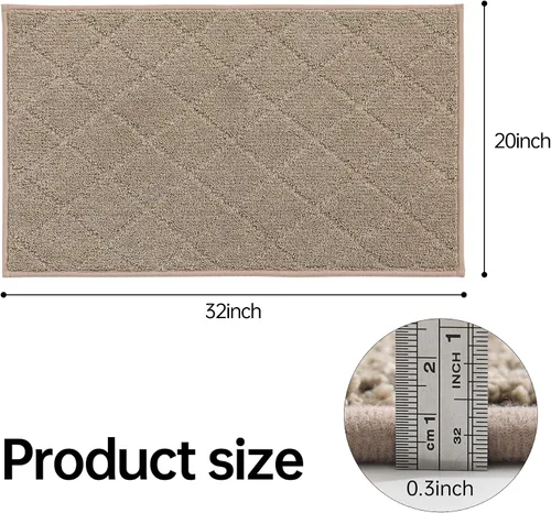 Miniatura 2 de COSY HOMEER - Alfombra antideslizante para escaleras, para interiores y escalones de madera, para niños y perros, 100 % poliéster, base de Beige