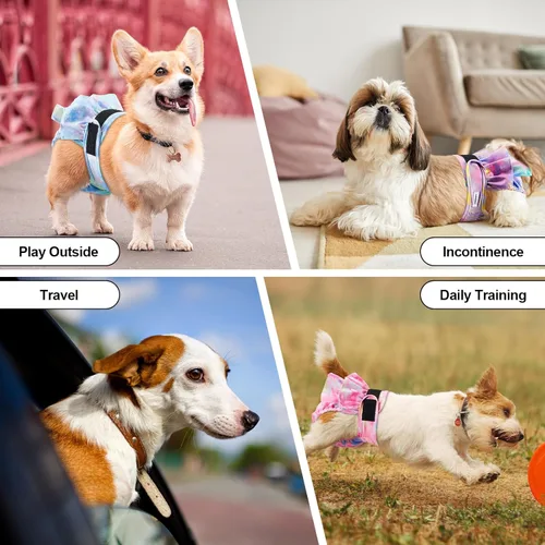 Miniatura 7 de Pañales Reutilizables para Perras Hembras Lavables, Pañal Premium para Perros, Paquete de 3, Pañal Extra Grande para Perros Altamente Absorbente