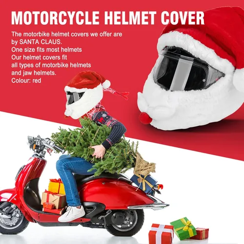 Miniatura 3 de Funda para casco de motocicleta, cubierta de felpa para casco de motocicleta, divertidas fundas de casco de motocicleta, fáciles de instalar